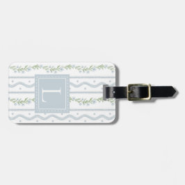 Preppy Floral Stripe Luggage Tag ラゲッジタグ