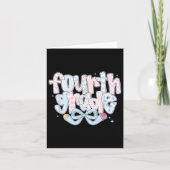 Preppy Fourth Grade Back To School Coquette 4th Gr カード (正面)