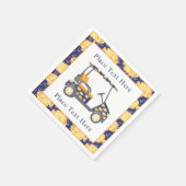 Preppy Goldfish Golf Cart スタンダードカクテルナプキン (角)