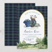 Preppy Golf New to the Club Baby Shower Invitation 招待状 (正面/裏面)