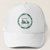 Preppy Golf Print Golf Cart キャップ (正面)