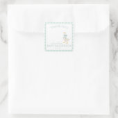 Preppy Goose Baby Shower Card スクエアシール (バッグ)