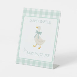 Preppy Goose Baby Shower Diaper Raffle 台座サイン