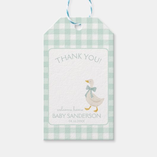 Preppy Goose Baby Shower Gift Tag ギフトタグ (正面)