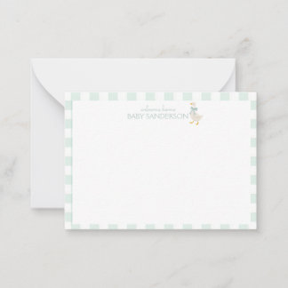 Preppy Goose Baby Shower Note Card ノートカード