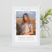 Preppy Graduation Photo Collage Announcement  招待状 (スタンド正面)