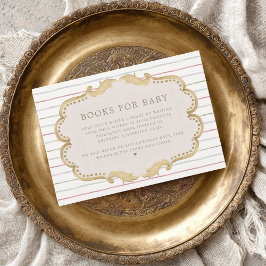 Preppy Grandmillennial Books for Baby Shower エンクロージャーカード