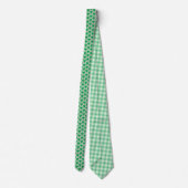 Preppy Green and Pink Wedding Gingham Pickleball ネクタイ (裏面)