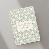 Preppy Green Diamond Pattern Holiday Card