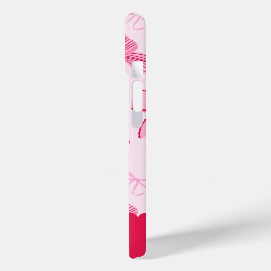 Preppy Hand Drawn Coquette Pink Red Bows Case-Mate iPhoneケース (裏面 / 左)