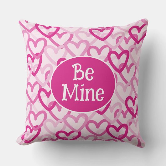 Preppy Hearts Pink クッション (正面)