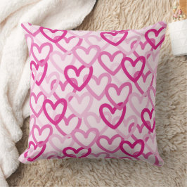 Preppy Hearts Pink クッション