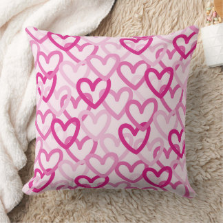 Preppy Hearts Pink クッション