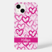 Preppy Hearts Pink Case-Mate iPhoneケース (裏面)