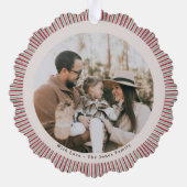 Preppy Holiday Paper Ornament with Photo  オーナメントカード (裏面)