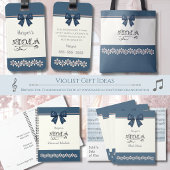Preppy Indigo Blue Floral Viola Instrument Case ラゲッジタグ