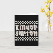 Preppy Kindergarten Back To School Teachers Girls カード (黄色い花)