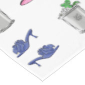 Preppy Ladies Derby Party Blue Heels Hats & Juleps テーブルクロス (アングル)