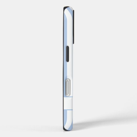 Preppy Light Blue Striped with Name  Case-Mate iPhoneケース (裏面 / 右)