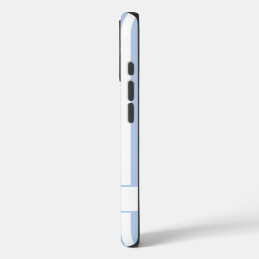 Preppy Light Blue Striped with Name  Case-Mate iPhoneケース (裏面 / 左)