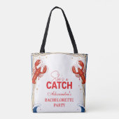 Preppy Lobster Seaside Bachelorette Party トートバッグ (裏面)