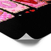 Preppy Love Valentine Nk Coquette Bow Girl Women K ポスター (角)