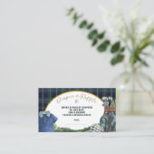 Preppy Luxury Golf Baby Shower Diaper Raffle エンクロージャーカード (スタンド正面)