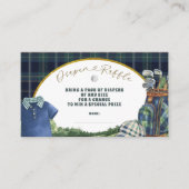 Preppy Luxury Golf Baby Shower Diaper Raffle エンクロージャーカード (正面)
