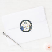 Preppy Luxury Golf Baby Shower Thank You Sticker ラウンドシール (封筒)