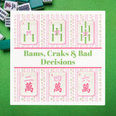 Preppy Mahjong Bams, Craks & Bad Decisions スタンダードカクテルナプキン
