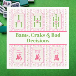 Preppy Mahjong Bams, Craks & Bad Decisions  スタンダードカクテルナプキン