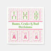 Preppy Mahjong Bams, Craks & Bad Decisions スタンダードカクテルナプキン (正面)