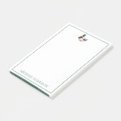 Preppy Mallard Duck Personalized ポストイット (アングル)