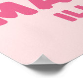 Preppy Mallorca Flower Poster – Pink Aesthetic ポスター (角)