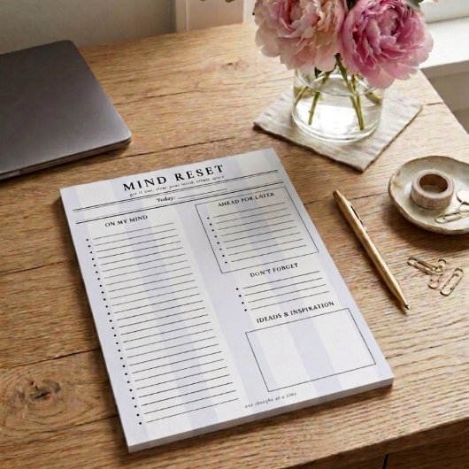 Preppy Mind Reset | Brain Dump List ノートパッド