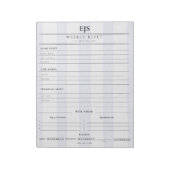 Preppy Monogram Weekly Reset Notepad | Planner ノートパッド (回転)