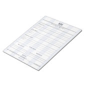 Preppy Monogram Weekly Reset Notepad | Planner ノートパッド (アングル)