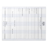 Preppy Monogram Weekly Reset Notepad | Planner ノートパッド (正面)