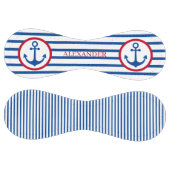 Preppy Nautical Stripes and Anchor Personalized ソフトボール (パネル)