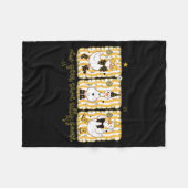 Preppy New Year Same Silly Goose Coquette Bow Happ フリースブランケット (正面(横))