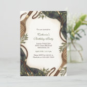 Preppy Padel Club Tartan Birthday Party 招待状 (スタンド正面)