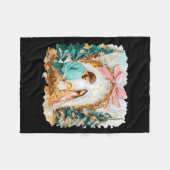 Preppy Painted Christian Nativity Scene God Faith  フリースブランケット (正面(横))