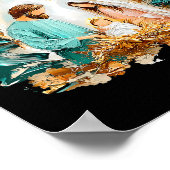 Preppy Painted Christian Nativity Scene God Faith  ポスター (角)