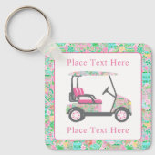 Preppy Palm Beach Golf Cart キーホルダー (正面)
