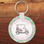 Preppy Palm Beach Golf Cart キーホルダー (正面)