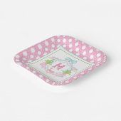 Preppy Palm Beach Monogram Crest ペーパープレート (傾斜あり)