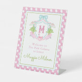 Preppy Palm Beach Monogram Crest 台座サイン (正面)