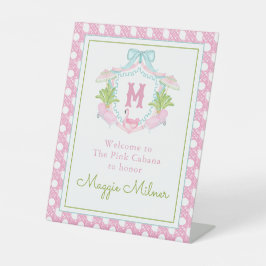 Preppy Palm Beach Monogram Crest 台座サイン