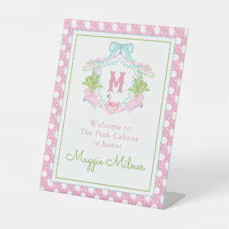 Preppy Palm Beach Monogram Crest 台座サイン