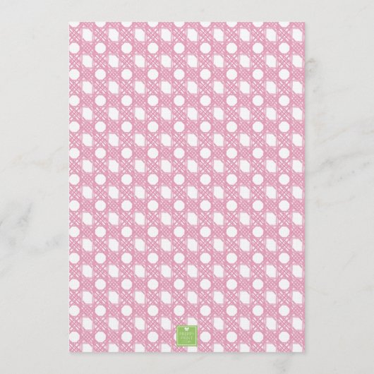 Preppy Palm Beach Monogram Crest 招待状 (裏面)